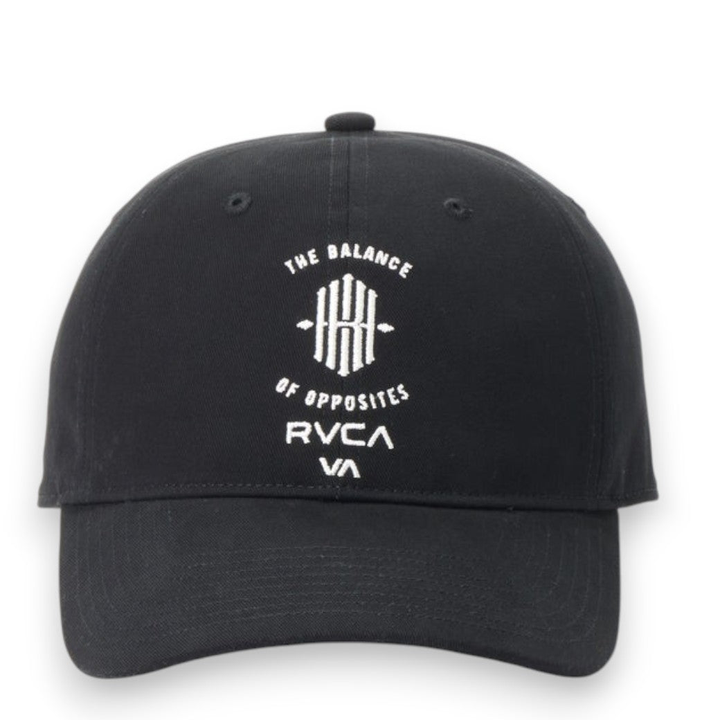 RVCAルーカKHI萩原京平コラボキャップメンズ帽子RVCASPORTロゴ刺繍コットンツイル綿100％サイズ調整ブラックストリートBG042909bg042909