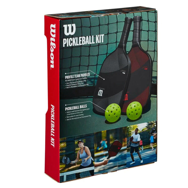 ウイルソンWilsonピックルボールパドルラケットセットPICKLEBALLKIT2PADDLES2パドル2本ボール2個専用ケース付きWR195611U2wr195611u2
