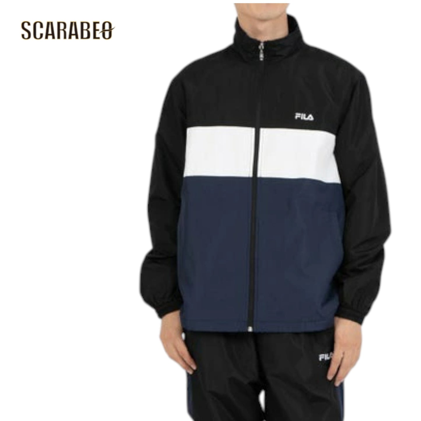 フィラ ウィンドジャケット メンズ 裏トリコット起毛 防風 FILA TRICOT LINING WIND J カジュアル アウター ブラック ネイビー