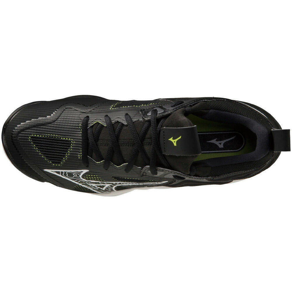 ミズノ バレーボールシューズ ウェーブモーメンタム 3 ブラック×ホワイト×グリーン V1GA231252 WAVE MOMENTUM 3 mizuno