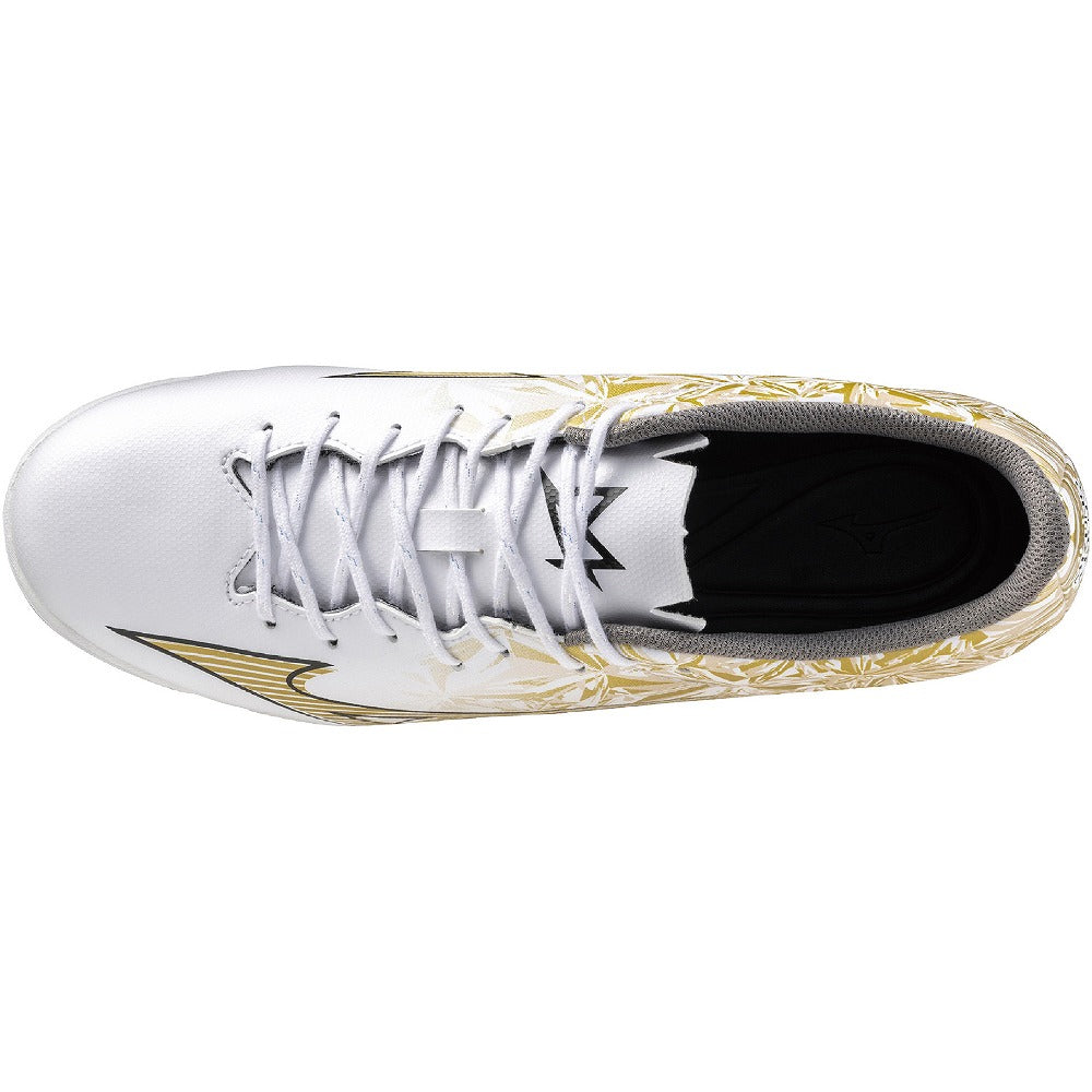 ミズノ トレーニングシューズ ミズノアルファ セレクト AS ホワイト×ゴールド×ブラック P1GD246550 ワイドフィット MIZUNO α ALPHA SELECT AS