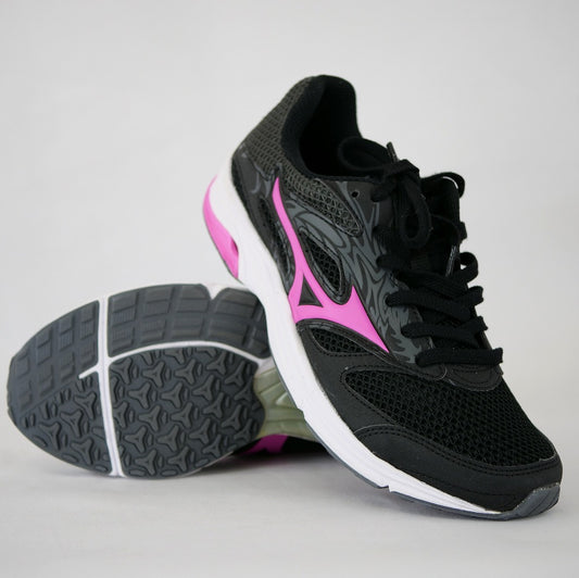 【 ミズノ MIZUNO 】 ランニングシューズ ウエーブエンペラーTR 2 ブラック×ピンク J1GB178665 レディース ランシュー WAVE EMPEROR TR 2