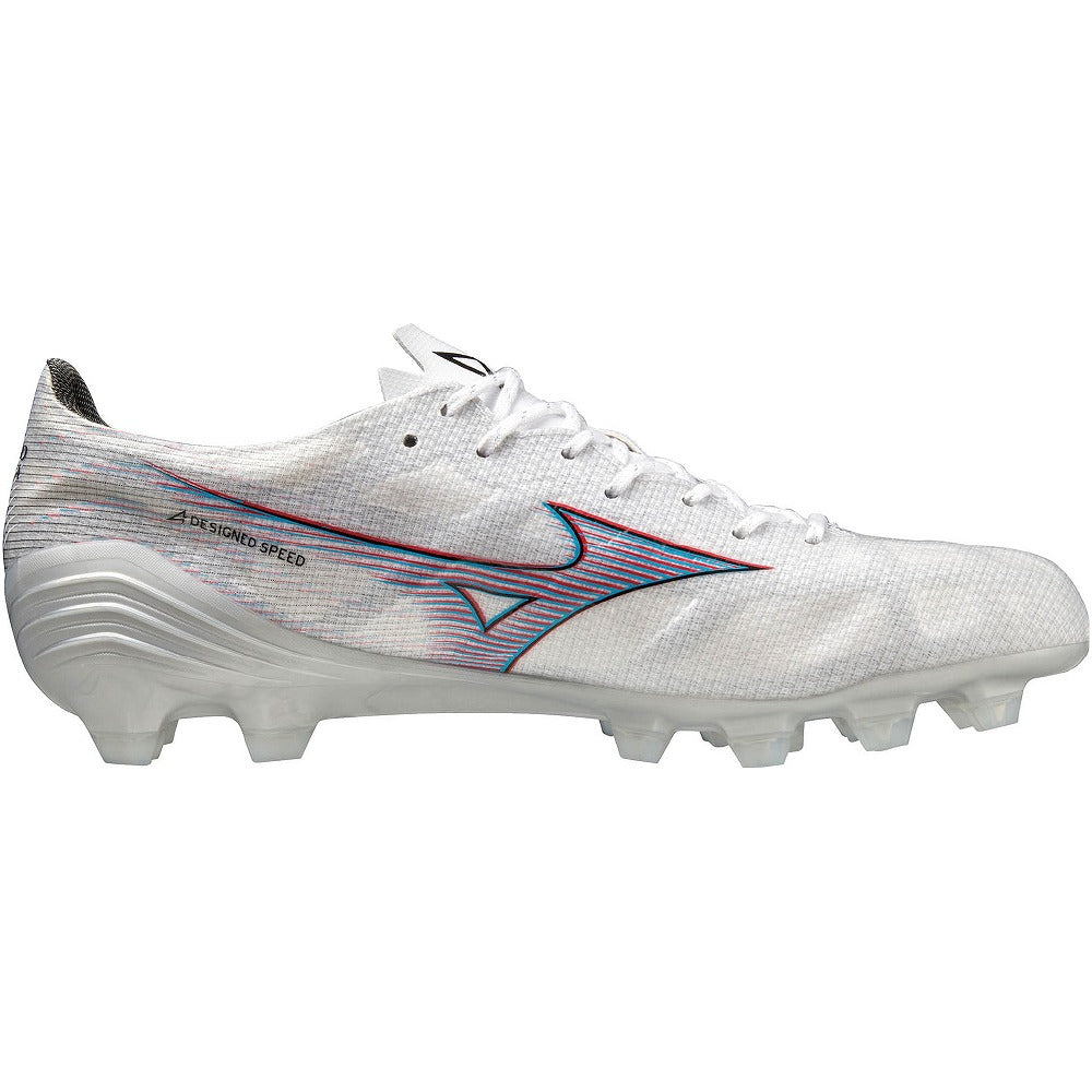 【大特価】ミズノ MIZUNO  サッカースパイク ミズノアルファ プロ ホワイト×イグニッションレッド×ブルー P1GA236409 α ALPHA PRO