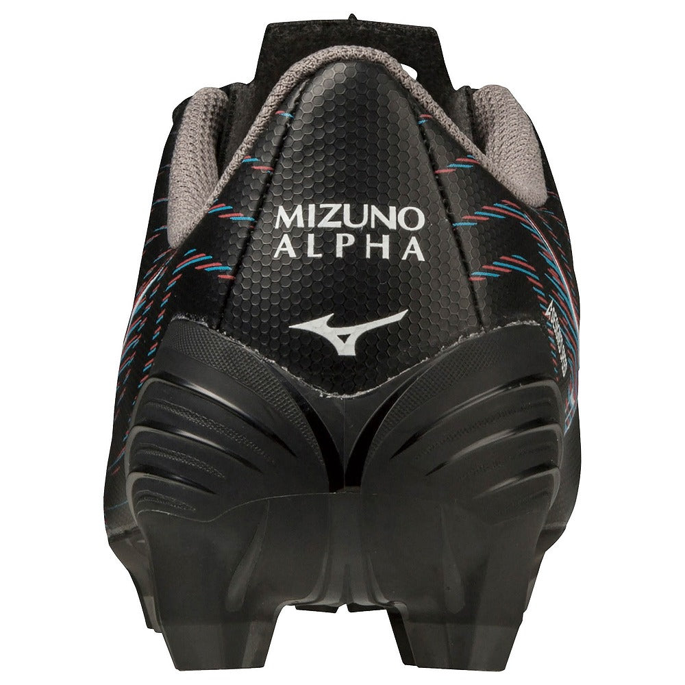 【大特価】ミズノ ジュニア サッカースパイク ミズノアルファ SELECT Jr ブラック×イグニッションレッド×ブルー P1GB236501 MIZUNO α