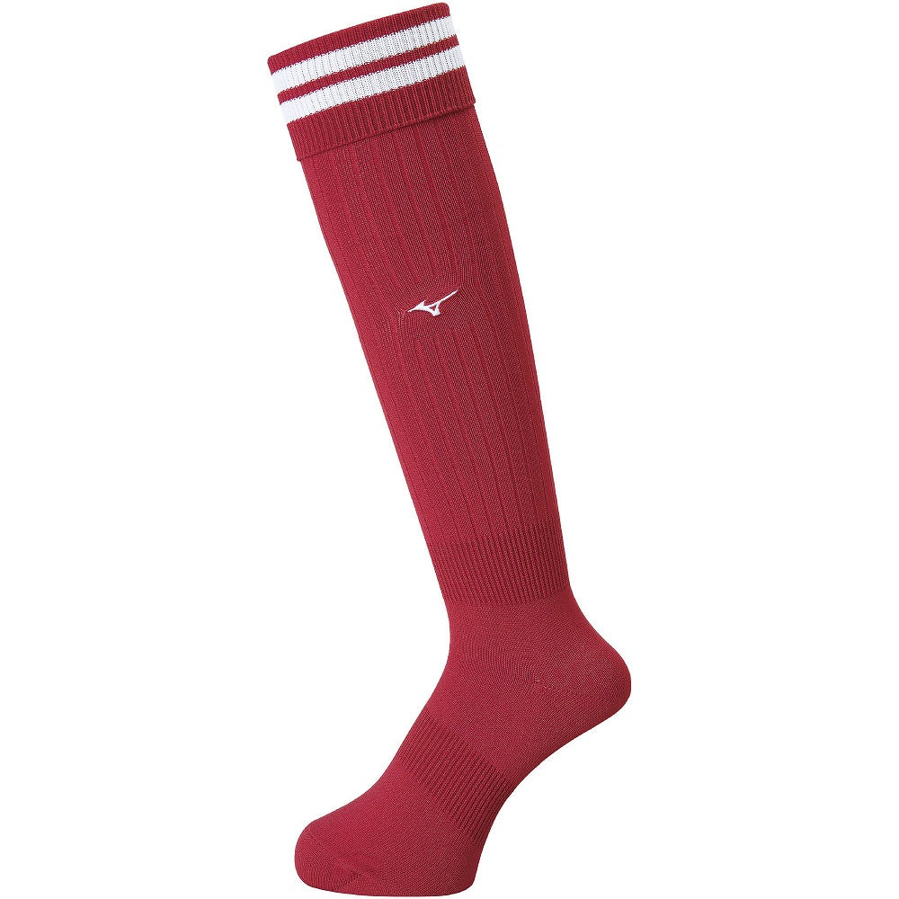 ミズノ サッカー ストッキング ( 21-29cm ) ユニセックス  P2MX800062 レッド×ホワイト