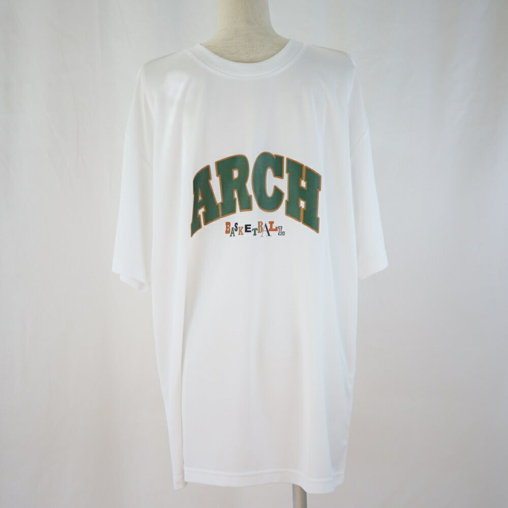 【 Arch アーチ 】 バスケットウェア Tシャツ college lettered tee [DRY]  ホワイト 半袖 バスケットシャツ ショートスリーブ T122-111 バスケ