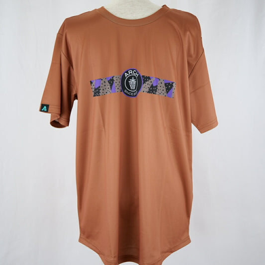 【 Arch アーチ 】 バスケットウェア Tシャツ crush dot tee [DRY] テラコッタ 半袖 バスケットシャツ ショートスリーブ T122-127 バスケ