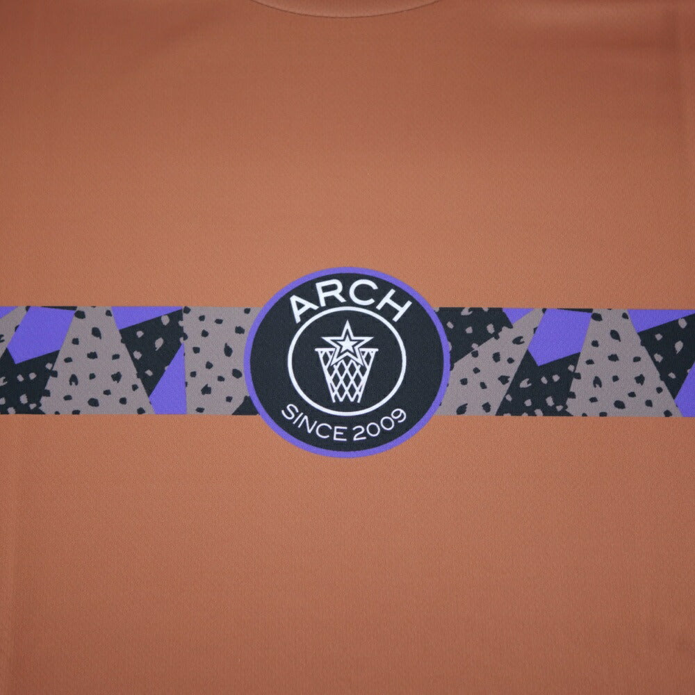 【 Arch アーチ 】 バスケットウェア Tシャツ crush dot tee [DRY] テラコッタ 半袖 バスケットシャツ ショートスリーブ T122-127 バスケ