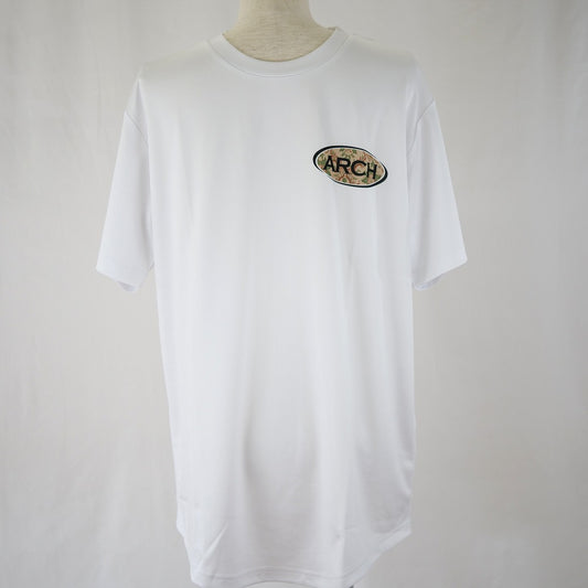 【 Arch アーチ 】 バスケットウェア Tシャツ damask oval tee [DRY] ( ホワイト ) 半袖 バスケットシャツ ショートスリーブ T122-146 バスケ
